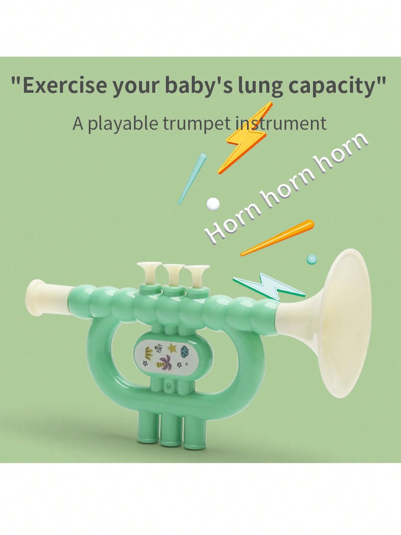 Un ensemble de jouets pour enfants, tambour et trompette