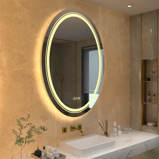 Ovaler LED-Badezimmerspiegel