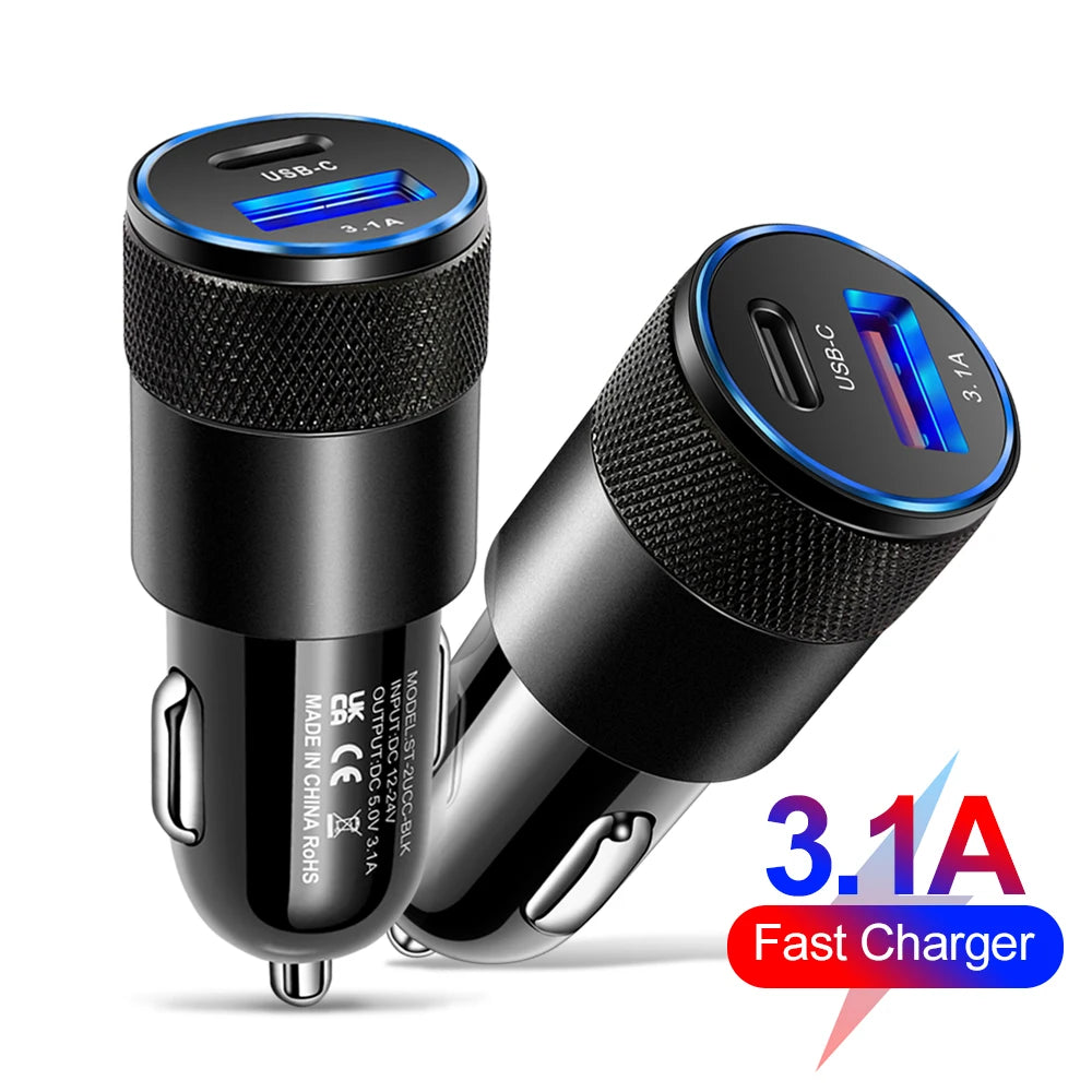 car charger, car charger adapter, fast charging, type c charger, usb type c charger, type c fast charger, type c adapter, charger adapter