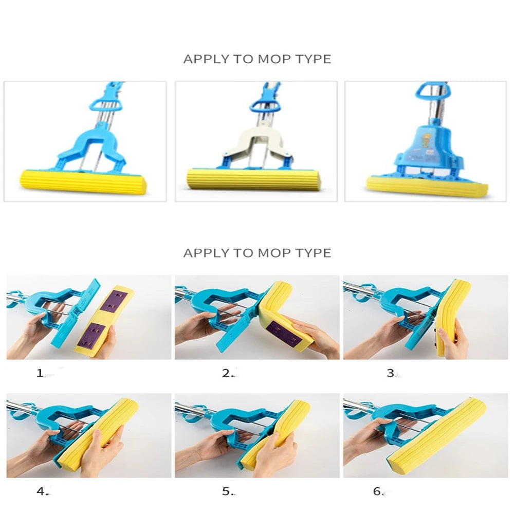 Tête de vadrouille en caoutchouc mousse éponge PVA