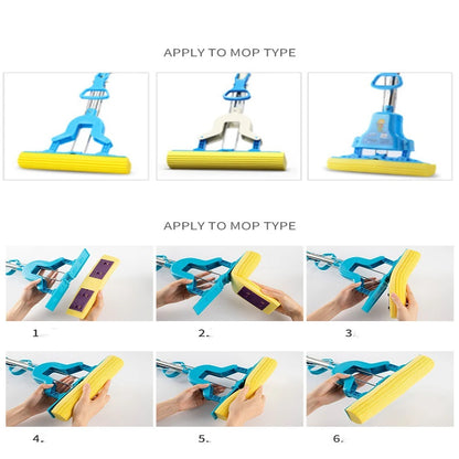 Tête de vadrouille en caoutchouc mousse éponge PVA