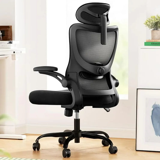 Chaise de bureau ergonomique pour ordinateur de bureau avec support lombaire