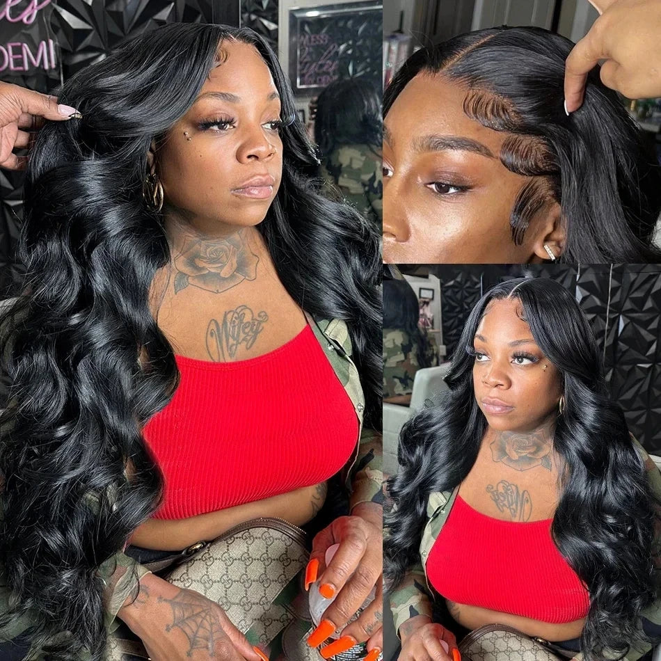 HD Transparent Lace Front Body Wave Human Hair Women Wig