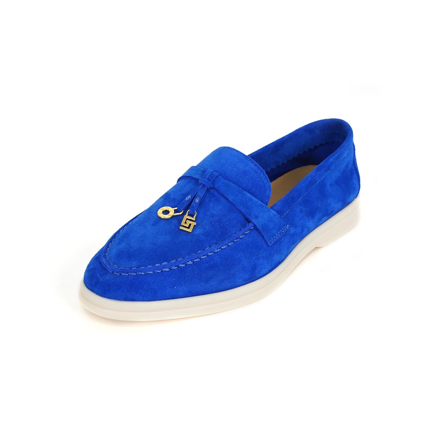 Women Loafers Sheepskin Suede Summer Walk Shoes Women Spring Autumn Fashion Casual Metal Decor Flat Shoes Slip On Cozy Flats