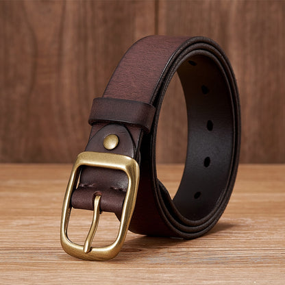 Luxury Cowhide Leather Belt for Men