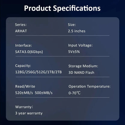 High-Performance Internal Storage HUADISK SATA SSD Drive