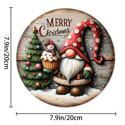 Wooden Merry Christmas Hanging Sign - Festive Holiday Decoration