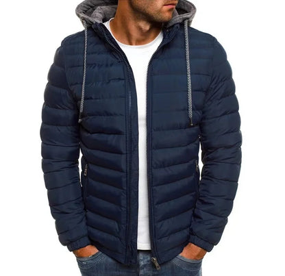 Men's Thick Warm Long Seleve Hooded Winter Zipper Jackets