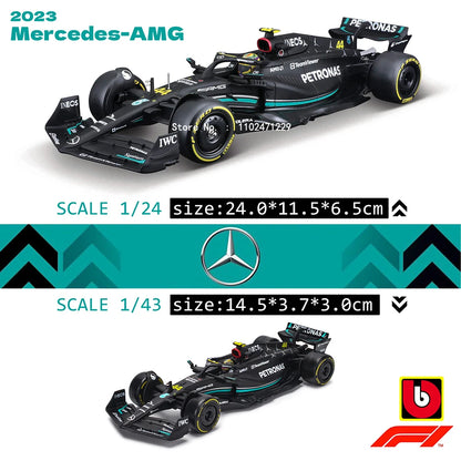 Mercedes-AMG F1 W14 2023 #44 Hamilton #63 George Red Bull RB18 Alloy Formula One Die-Cast Car Model