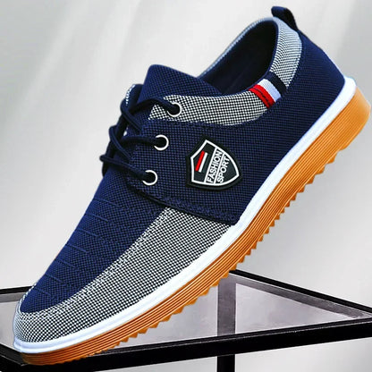 Chaussures de sport à lacets en toile pour hommes