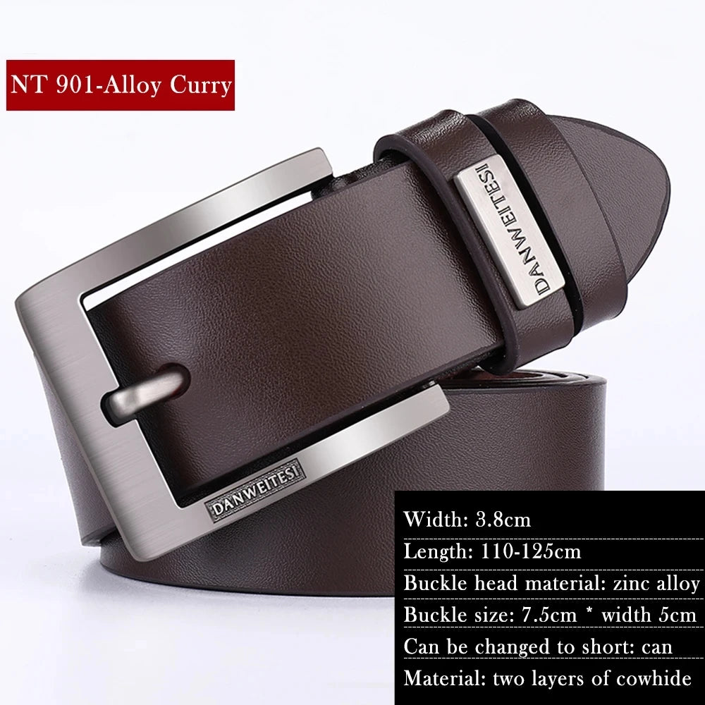 Ceinture en cuir véritable pour hommes