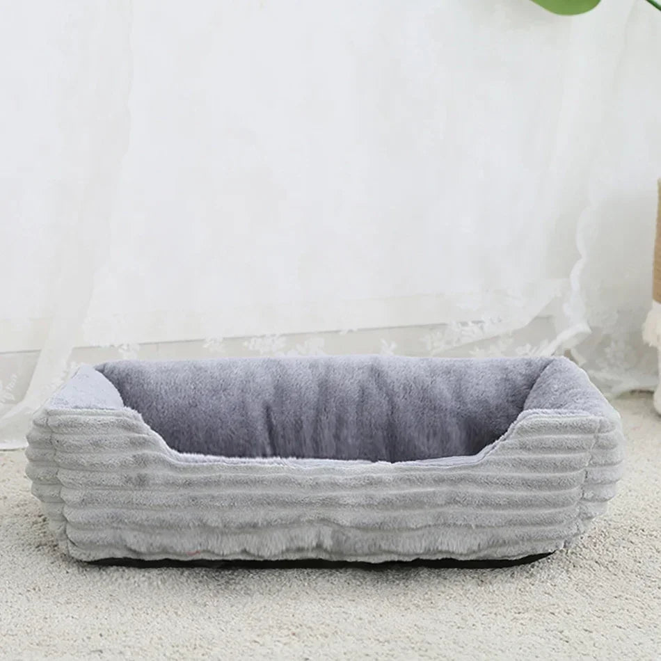 Plush Square Pet Bed Set