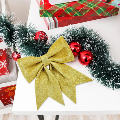 Décoration d'arbre de Noël étoiles à paillettes dorées/argentées