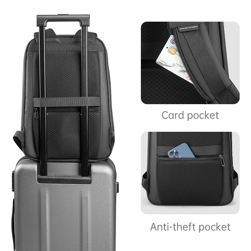 Minimalistischer Hartschalen-Laptop-Rucksack für Herren