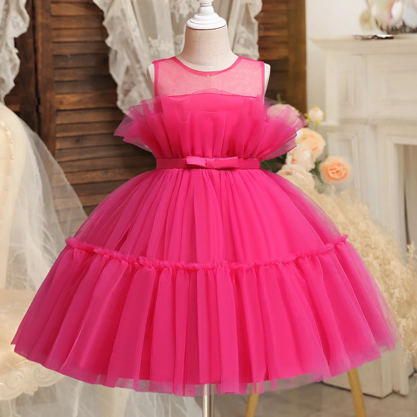 Prinzessin Blumen Tutu Kleid für Mädchen