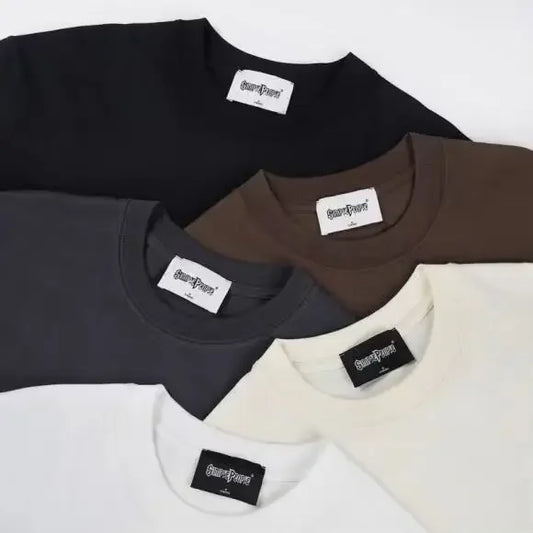 Unisex Oversized Brown Summer T-Shirt - Casual Korean Streetwear