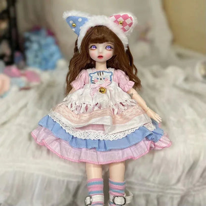 Poupée BJD 30 cm 1/6, ensemble complet avec 3 paires d'yeux – Jouet tendance et mignon pour filles