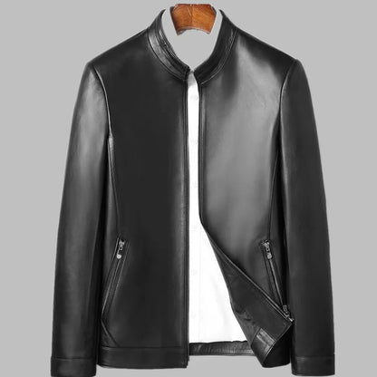 Veste en cuir classique pour hommes