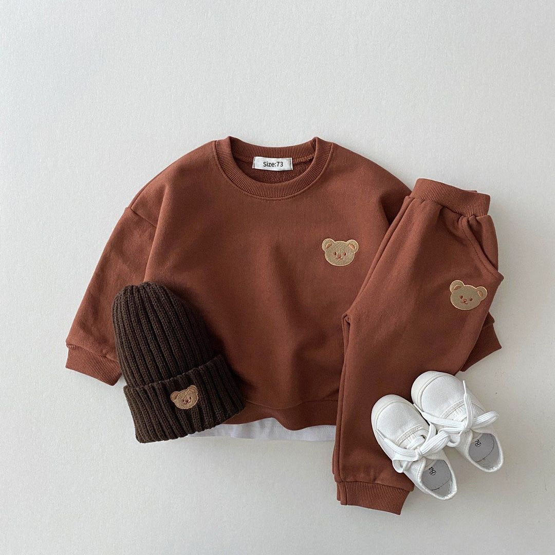 Ensemble de tenue d'automne pour tout-petits ours mignon