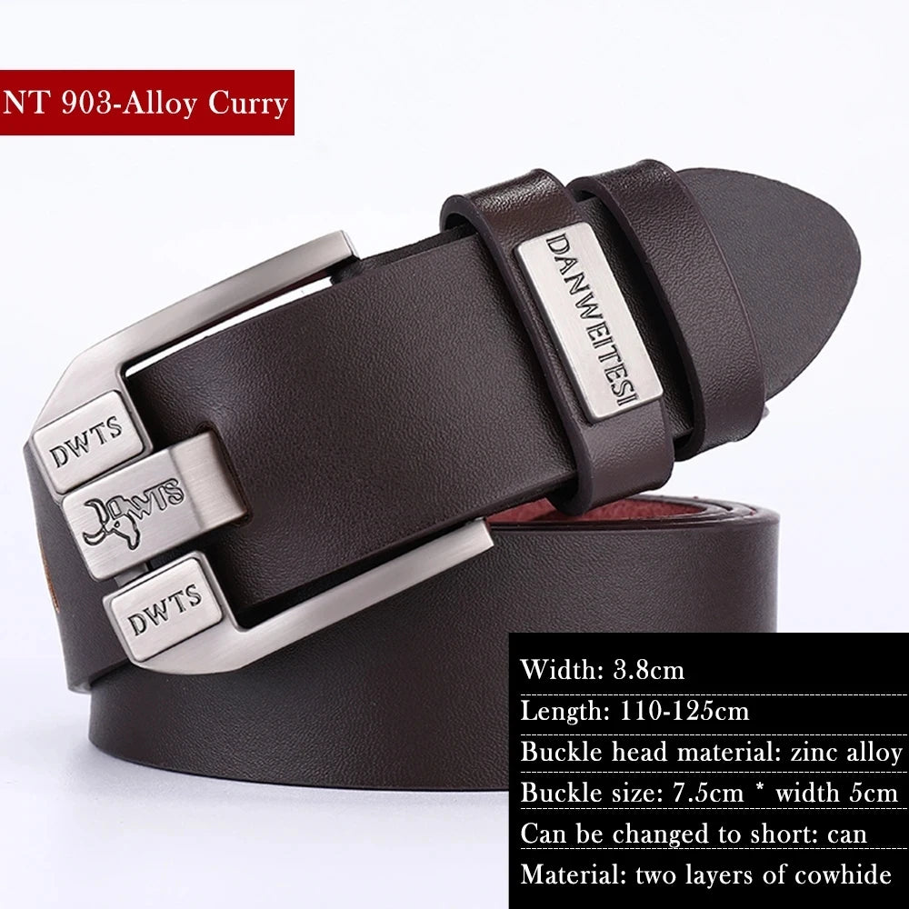 Ceinture en cuir véritable pour hommes