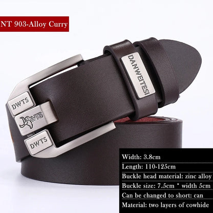 Ceinture en cuir véritable pour hommes