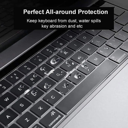 Housse de clavier en silicone noire pour MacBook Air/Pro (12/13/15 pouces)