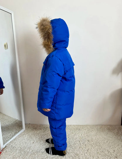 Boy Baby Overalls Winter Down Jacket