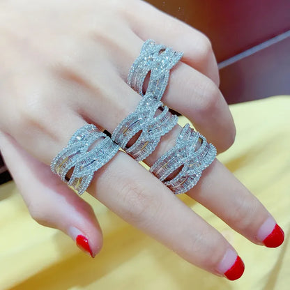 Kristall-CZ-Ringe für stilvolle Frauen