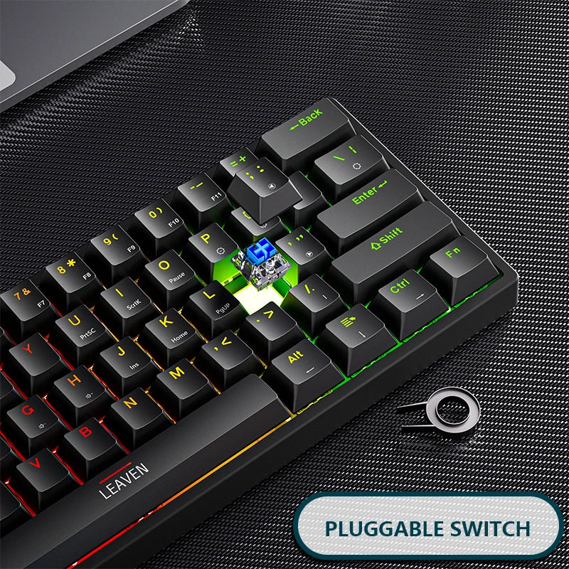 K620 Mini-Gaming-Tastatur mit mechanischer Tastatur – 61 Tasten RGB