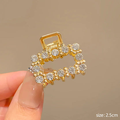 Pearl Shell Hair Claw: Vintage Gold Clip
