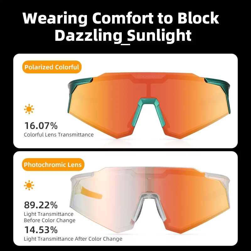 Polarized Photochromic Bike Glasses