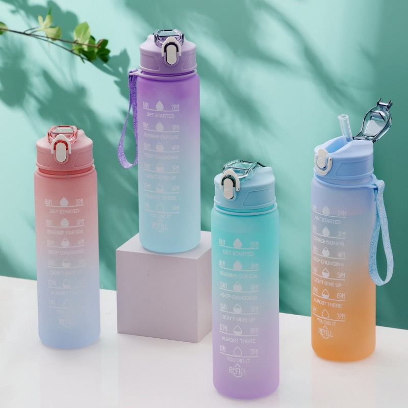 Kids' 900ml Straw Water Bottle