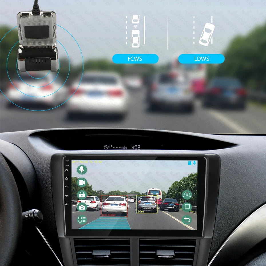 Lecteur DVD de voiture Android avec DVR et caméra de tableau de bord ADAS