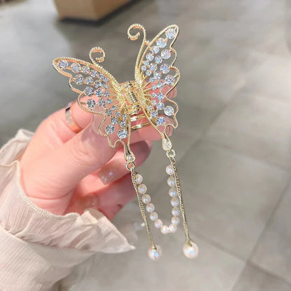 Tassel Rhinestone Hair Clip