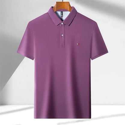 Hochwertiges besticktes Poloshirt aus Baumwolle für Herren