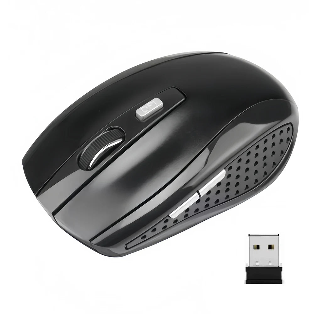 Wireless 2.4G Portable Optical Ergonomic Mice USB Adapter Mouse