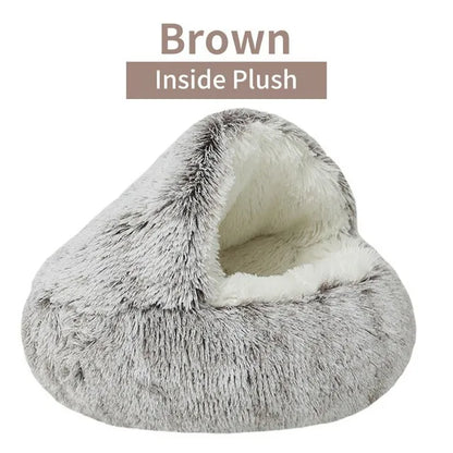 Soft Plush Pet Bed with Cover Round - Pet Mattress