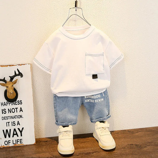 New Summer Baby Boy Kids Clothes Set