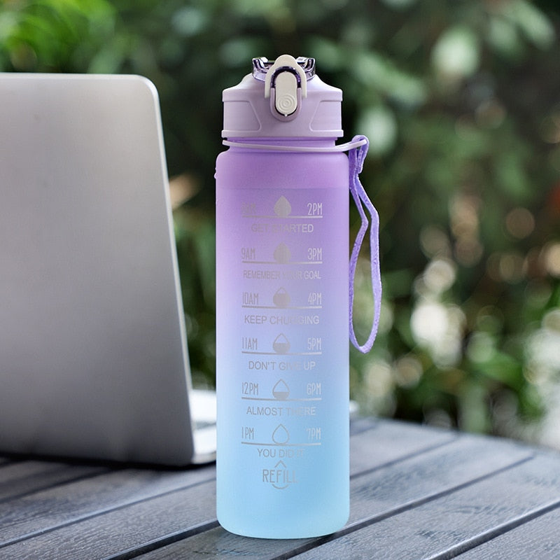 Kids' 900ml Straw Water Bottle