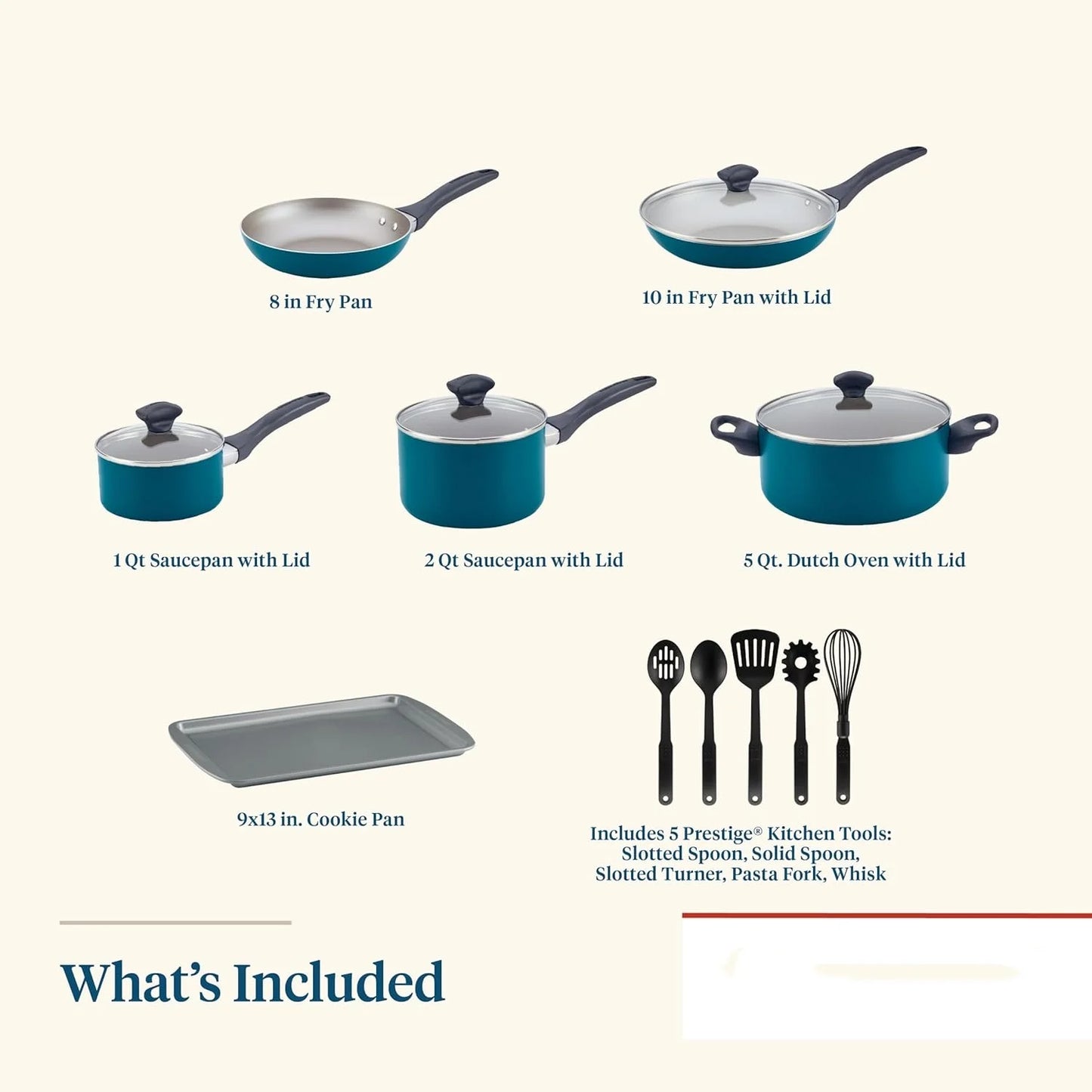 15pc Ceramic Cookware Set