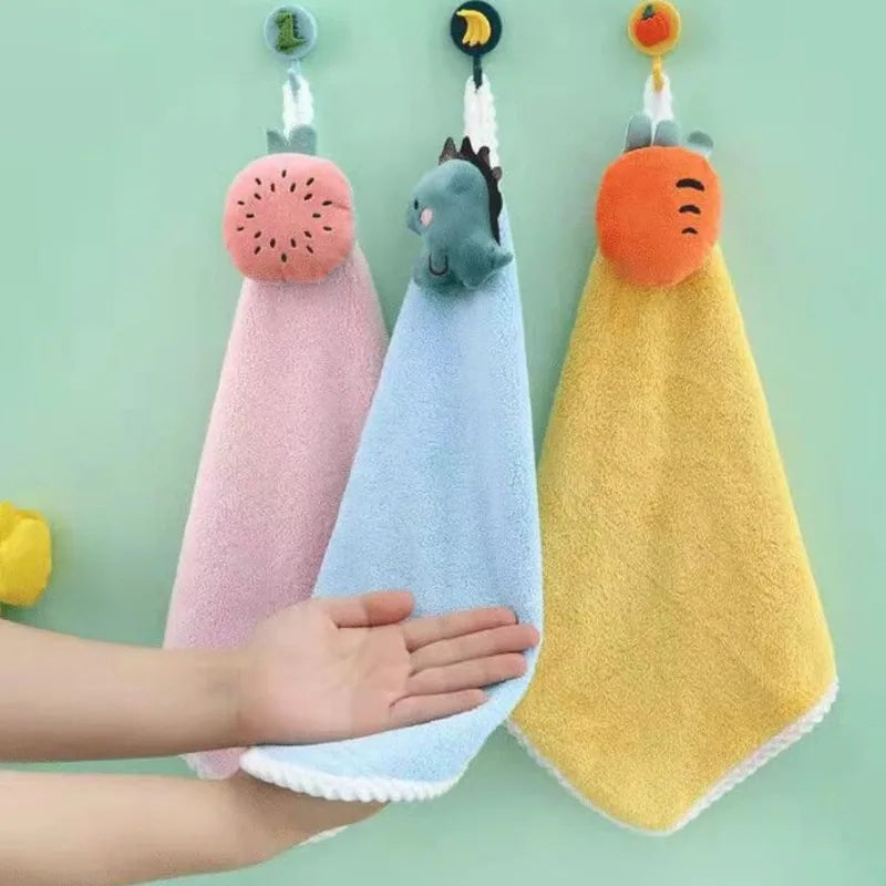 Cute Hand Towels for Kids, Baby Microfiber Fingertip Towels