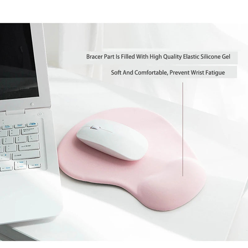 Cute Silica Gel Ergonomic Wrist Rest Mouse Pad - Freely Movable for PC & Laptop