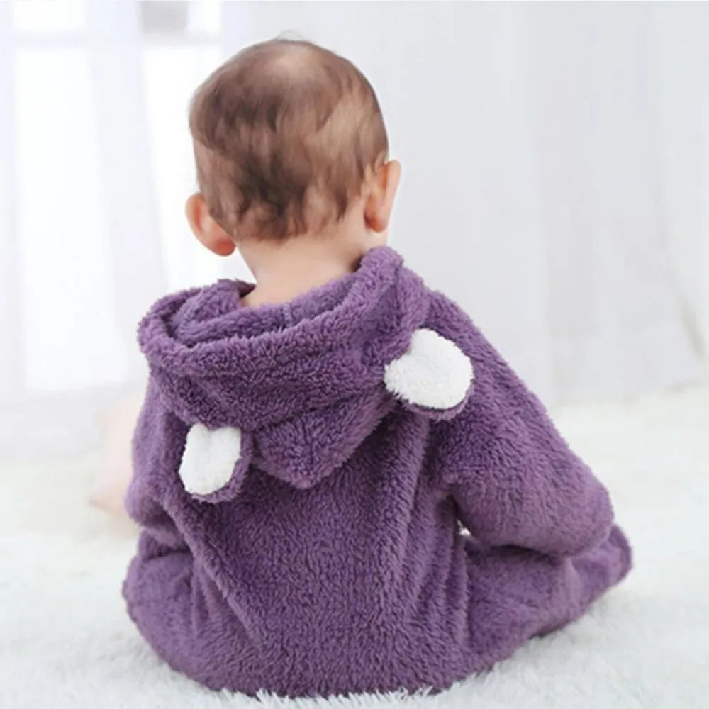 Winterfleece Baby Strampler - Tierkostüm