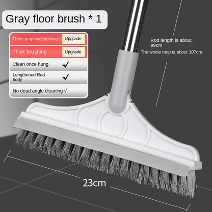 Long-Handle Bathroom Floor Brush for Tile Cleaning