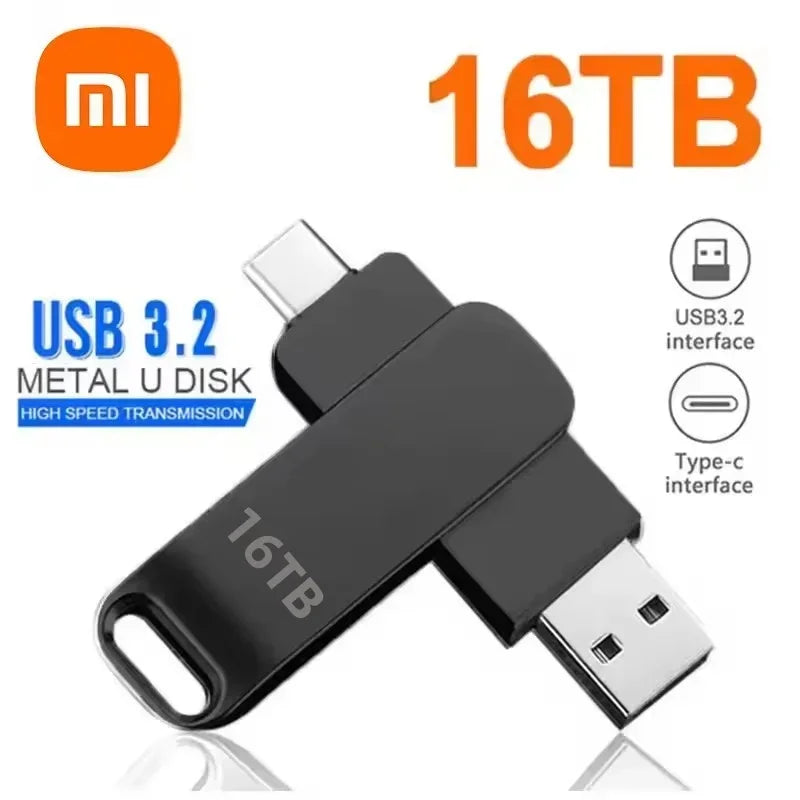 Xiaomi 16 TB USB 3.2-Flash-Laufwerk - wasserdichter Hochgeschwindigkeits-Speicherstick aus Metall