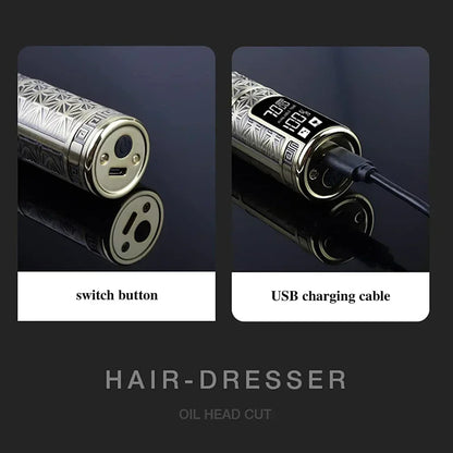 Machine de coupe de cheveux professionnelle sans fil T9 - Tondeuse de barbier pour hommes