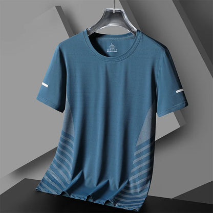 Men's Short Seleve Quick Dry Ice Silk Sport Running T-Shirts