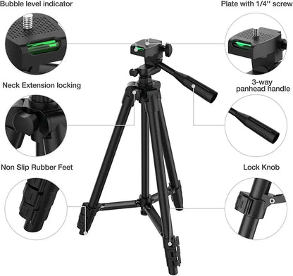 100cm Phone Tripod Stand with Bluetooth Remote Universal Camera Video Recording Photography Tripod