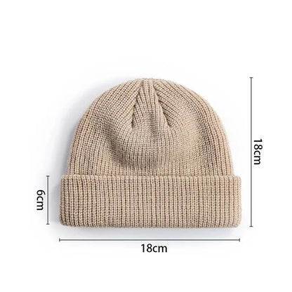 Knitted Wool Beanie - Simple & Trendy Warm Hat