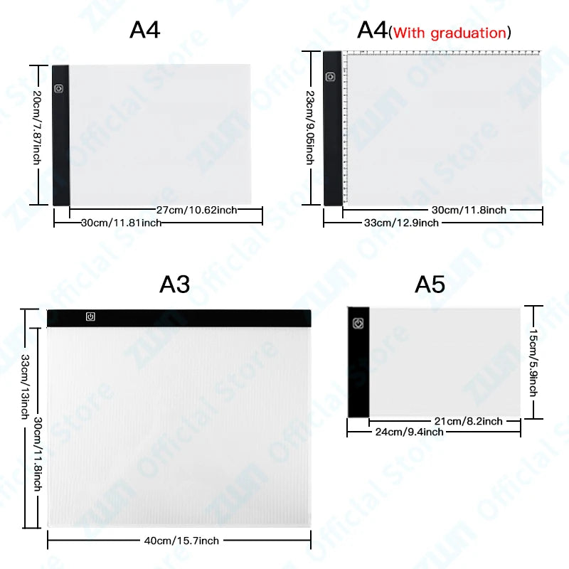 3-Level Dimming LED Drawing Pad - Kids Educational Toy